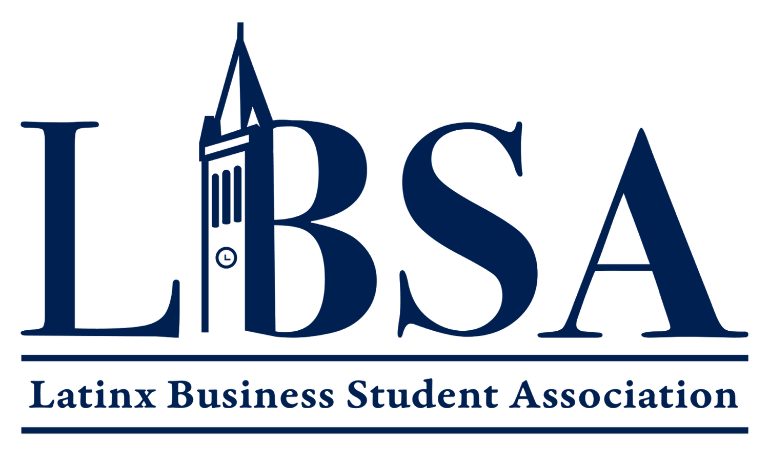 UC Berkeley Latinx Business Student Association logo with the Campanile